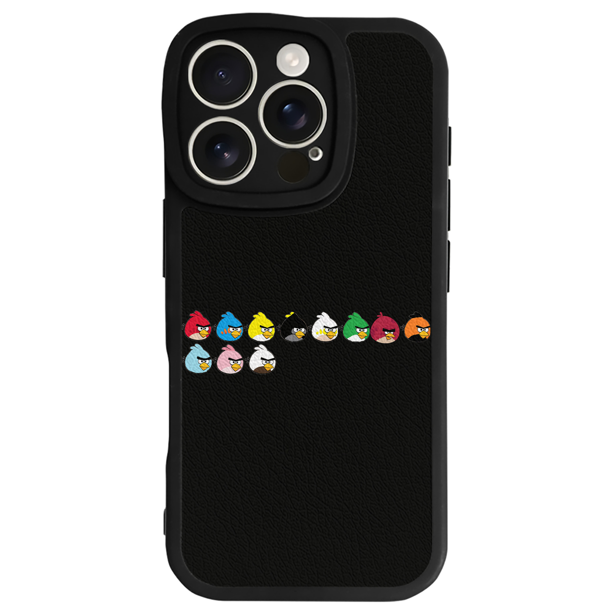 （画像用） Angry Birds アングリーバード 【iPhone 16シリーズ対応】シリコンスマホケース（レザー調） 材質：シリコン